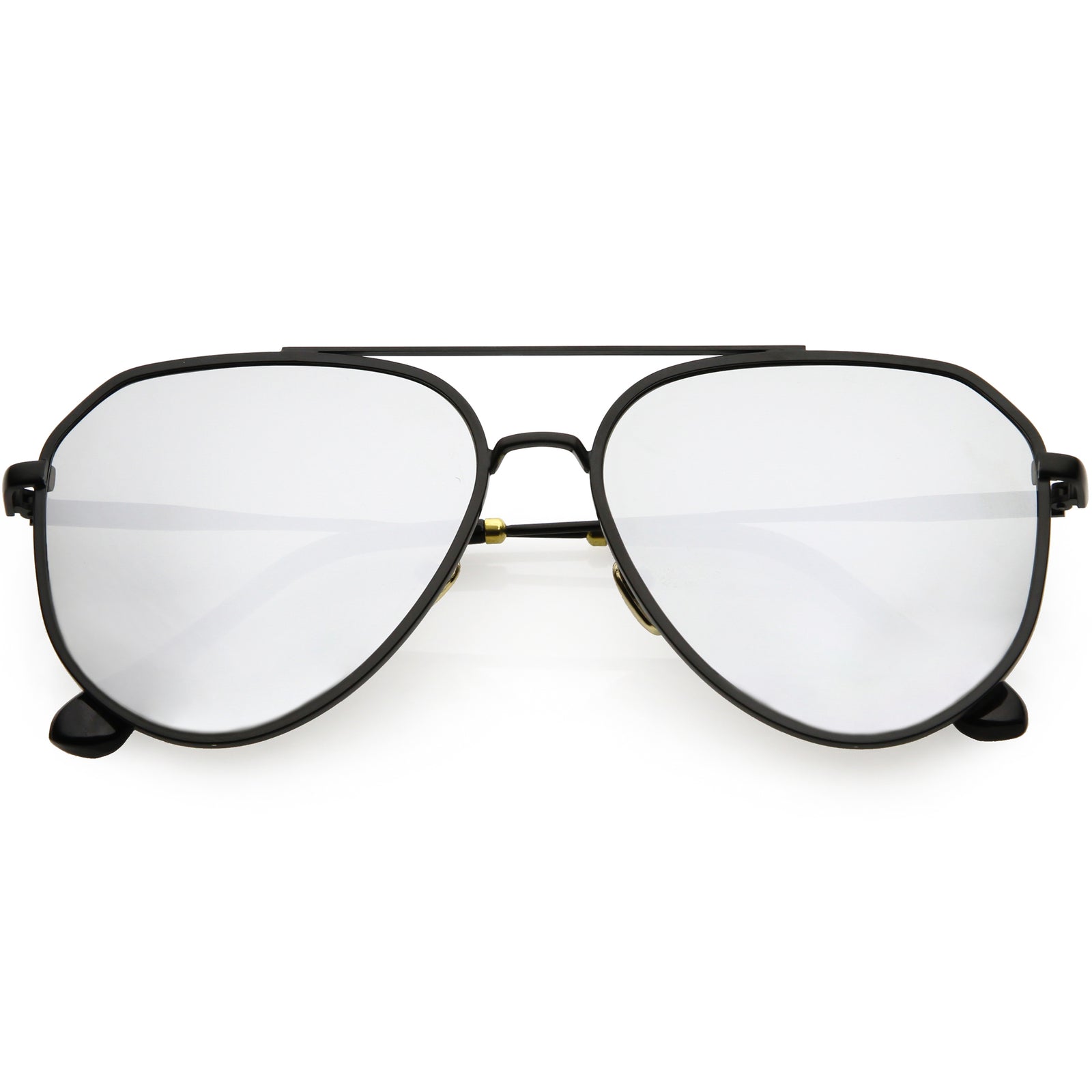 Oversize Retro Modern Mirrored Flat Lens Aviator Sunglasses C849