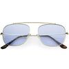 Oversize Retro Square Color Tone Metal Aviator Sunglasses C850