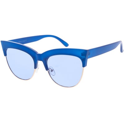 Women's Modern Hot Tip Pointed Half Frame Cat Eye Sunglasses C852