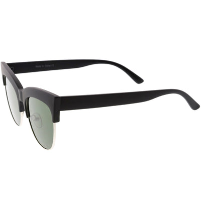 Women's Modern Hot Tip Pointed Half Frame Cat Eye Sunglasses C852
