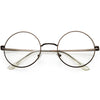 Vintage Classic Metal Round Clear Lens Glasses 50mm C854