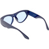 Women's Oversize Block Slanted Lens Cat Eye Sunglasses C863
