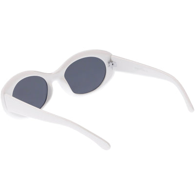 Women's Retro Oval Clout Thick Frame Sunglasses C867
