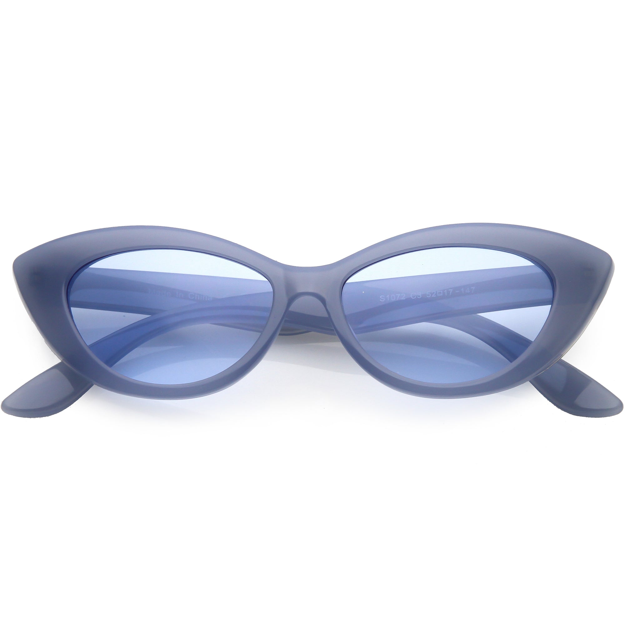 Women's Retro Oval Color Tone Cat Eye Sunglasses C868