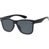 Retro Modern Horned Rim Flat Mirrored Lens Sunglasses C869