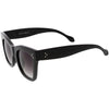 Women's Large Bold Horned Rim With Rivets Sunglasses C874