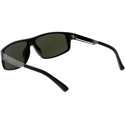 Lifestyle Flat Metal Arms  Polarized Lens Rectangle Sunglasses C892