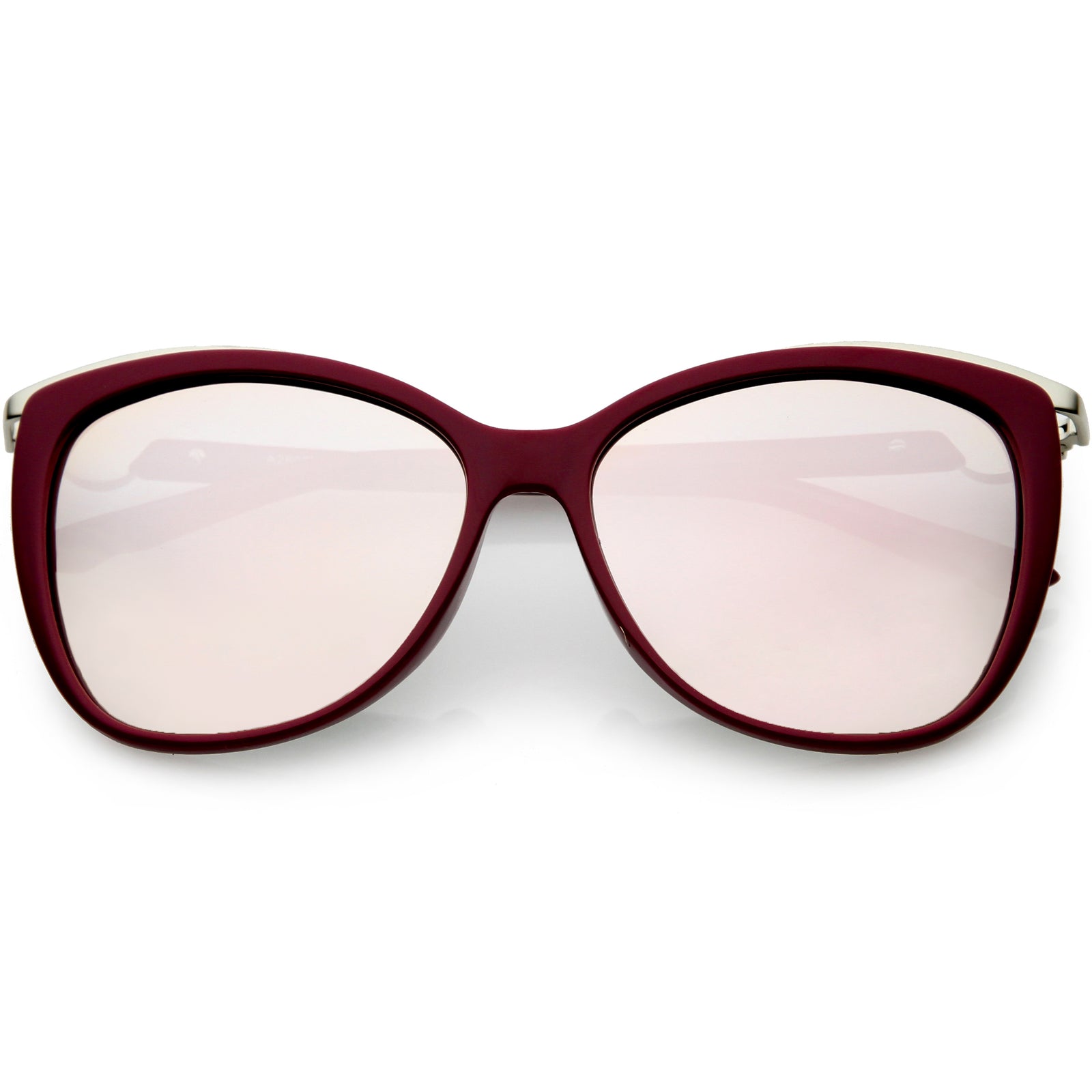 Gafas de sol estilo ojo de gato con lentes polarizadas cuadradas y adornos metálicos clásicos C897