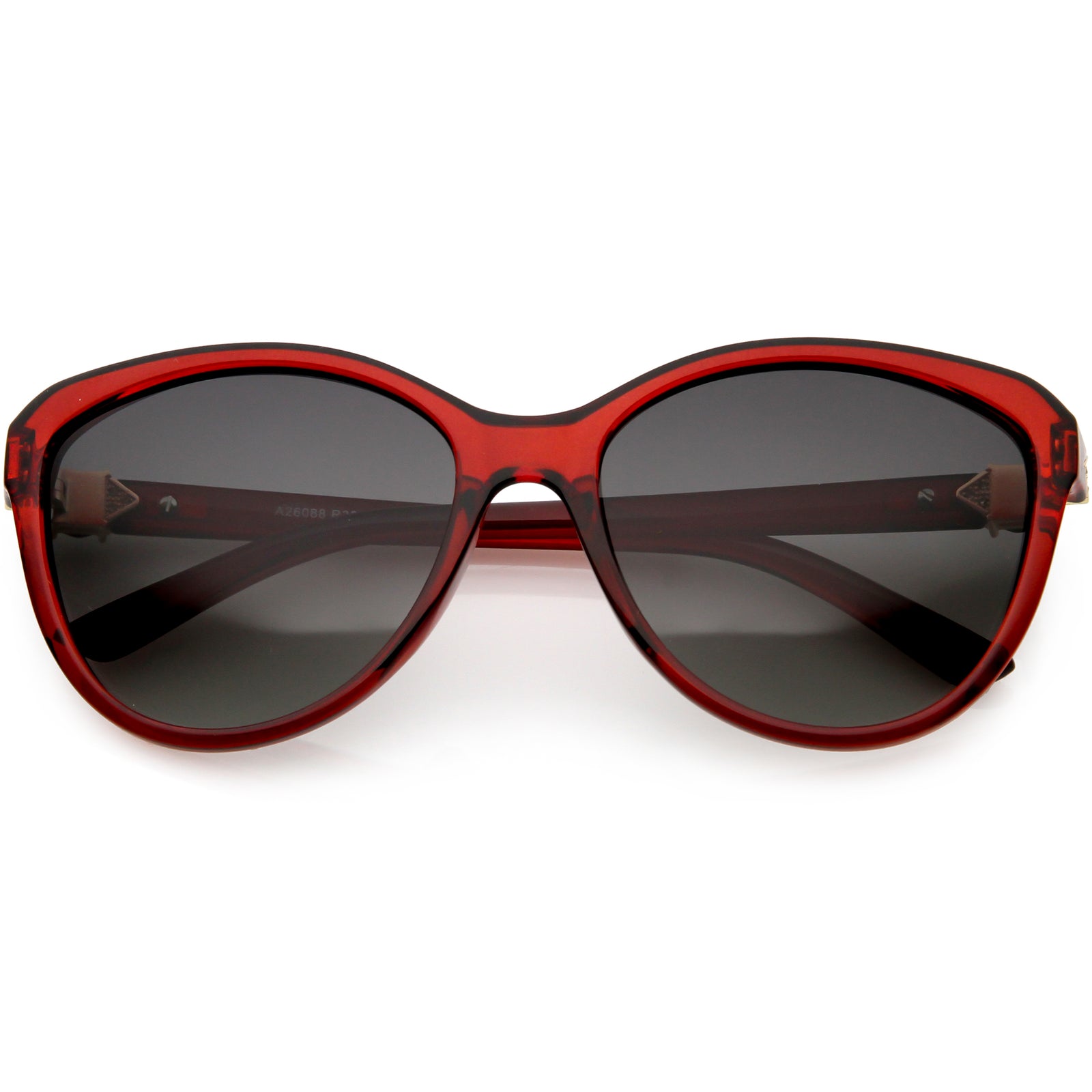 Gafas de sol tipo ojo de gato con detalles de diamantes de imitación, lentes polarizadas C898