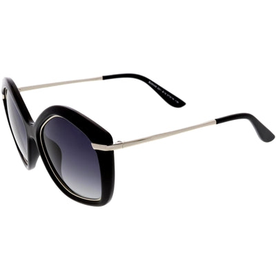 Women's 1950's Oversize Geometric Polarized Lens Sunglasses C900