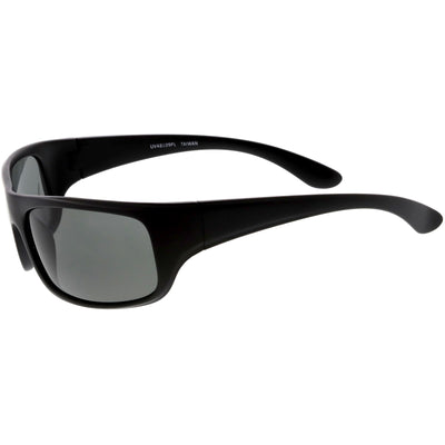 Active Lifestyle Polarized Lens Sports Wrap Rectangle Sunglasses C903