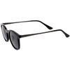 Classic Metal Arms Polarized Round Lens Horn Rimmed Sunglasses C924