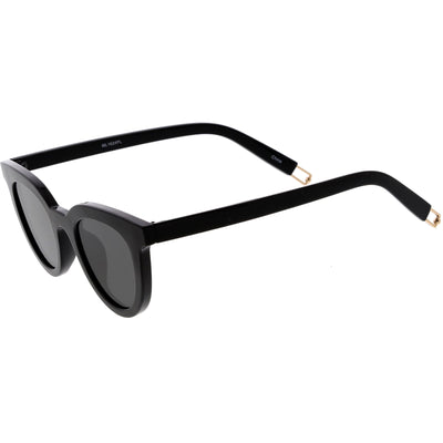 Modern Metal Arm Tip Polarized Lens Horn Rimmed Sunglasses C925