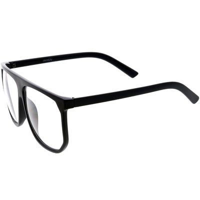 Oversize Flat Top Hipster Clear Lens Aviator Glasses C937
