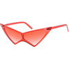 Women's Rock N Roll Color Tone Sharp Tip Cat Eye Sunglasses C945