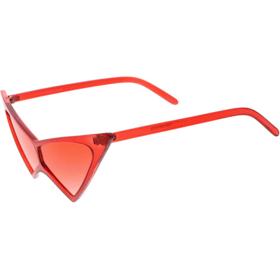 Women's Rock N Roll Color Tone Sharp Tip Cat Eye Sunglasses C945