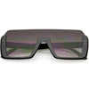 Retro Color Tone Mono Lens Shield In Color Lens Sunglasses C954