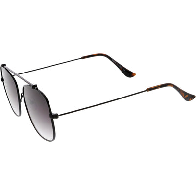 Vintage Dapper Square Crossbar Metal Aviator Sunglasses C959