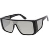 Oversize Retro Modern Square Side Window Shield Sunglasses C963