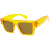 Colorful Translucent Frame Flat Top Retro Rectangle Sunglasses C964