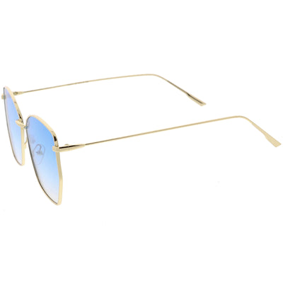 Women's Modern Geometric Thin Metal Frame Sunglasses C968