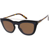 Futuristic Horned Rim Mono Flat Lens Shield Sunglasses C969
