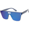 Modern Sports Fashion Rimless Flat Lens Shield Sunglasses C970