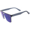 Modern Sports Fashion Rimless Flat Lens Shield Sunglasses C970