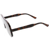 Oversize Retro Modern Disco Square Flat Lens Shield Sunglasses C988