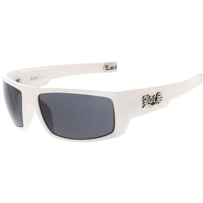 Large OG Old School Locs Hip Hop Fashion White Frame Dark Lens Square Sunglasses C992
