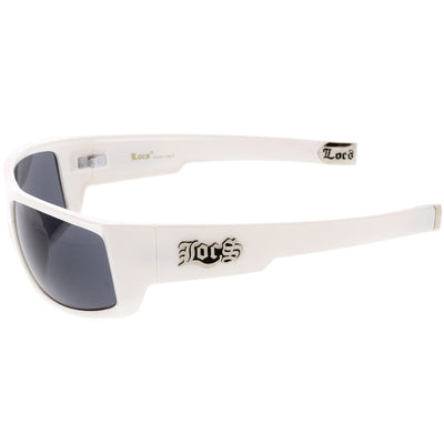 Large OG Old School Locs Hip Hop Fashion White Frame Dark Lens Square Sunglasses C992