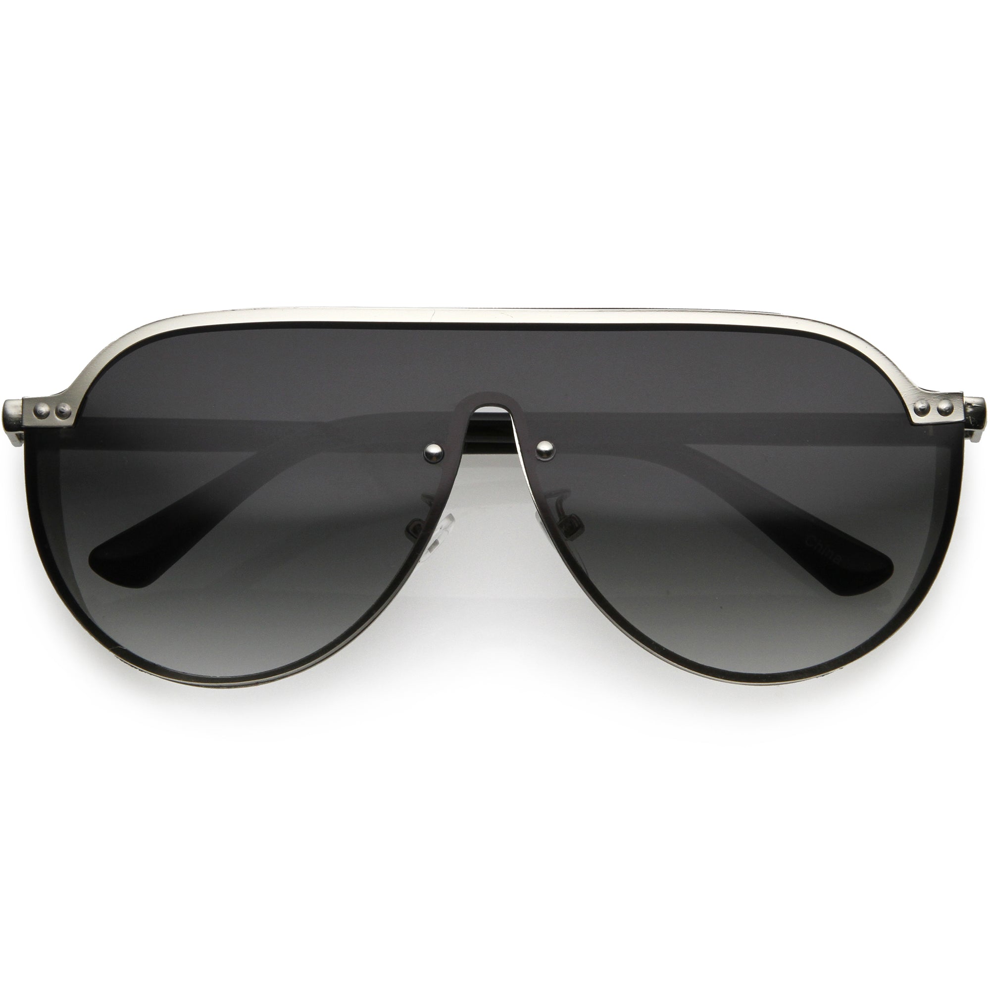 Versace Men's Rimless Metal Aviator Sunglasses