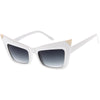 Sharp High-Pointed Metal Tip Designer-Inspired Fashion Cat Eye Sunglasses D004