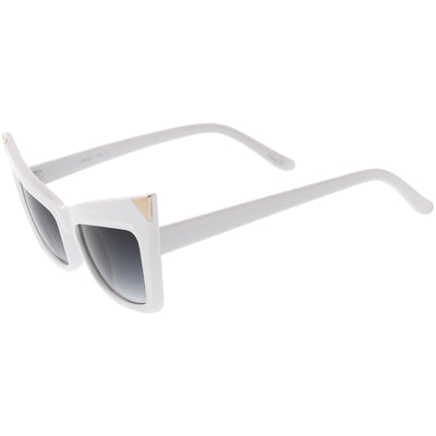 Sharp High-Pointed Metal Tip Designer-Inspired Fashion Cat Eye Sunglasses D004