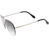 Luxe Bee Rimless Metal Plated Insect Color Oversize Aviator Sunglasses D005