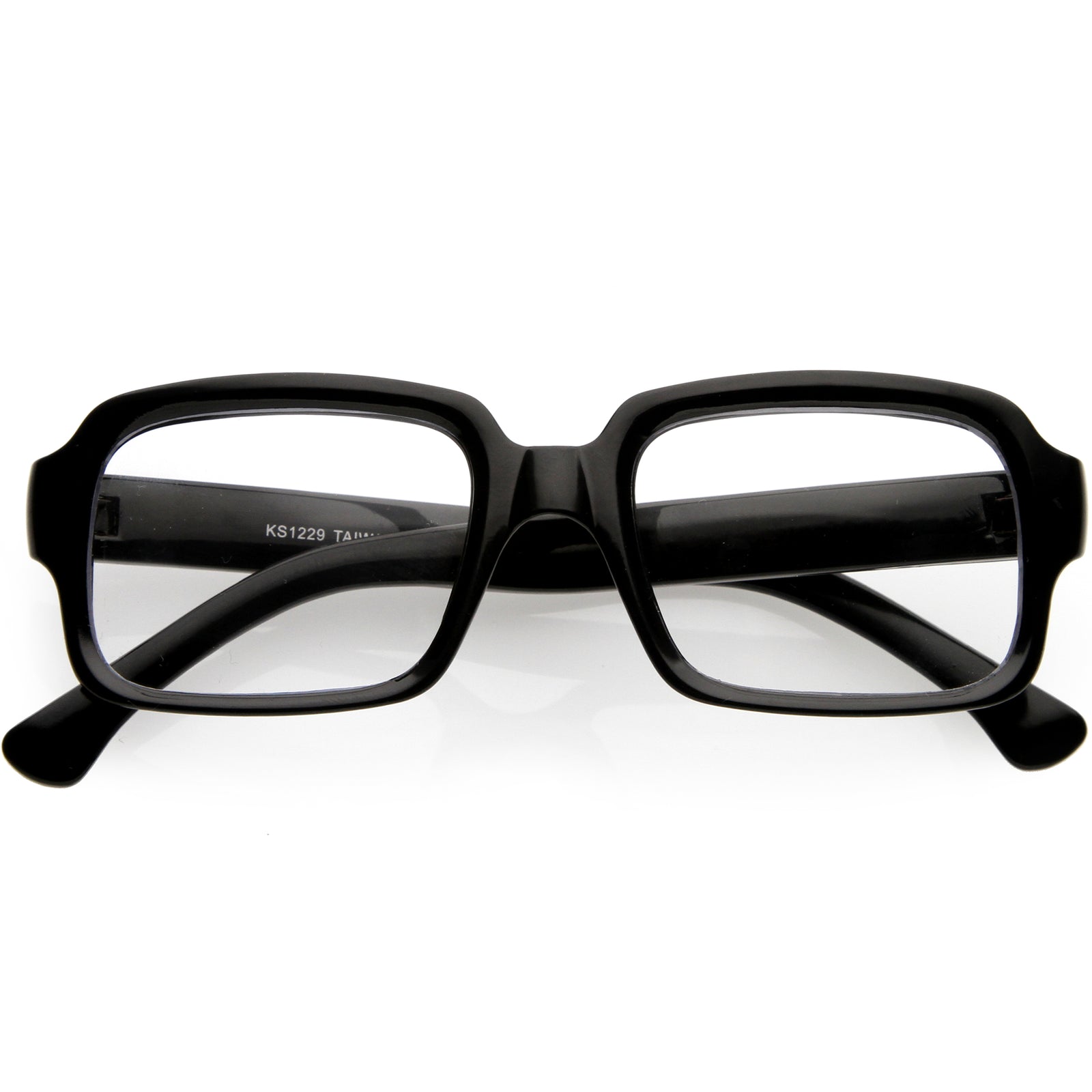 Casual Thick Rimmed Retro Rectangle Blue Light Glasses D012