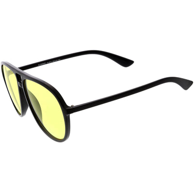 Classic 80s Inspired Color Tinted Lens Retro Aviator Sunglasses D015