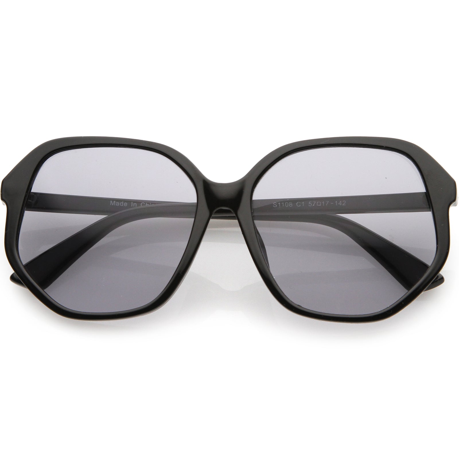 Retro Fab 70s Era Disco Oversize Square Hexagon Sunglasses D016