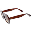 Chunky High Fashion Neutral Colored Lens Oversize Women's Square Sunglasses D058