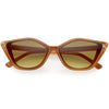 Modern Classy Thin Bezel Flat Lens Cat Eye Sunglasses D061