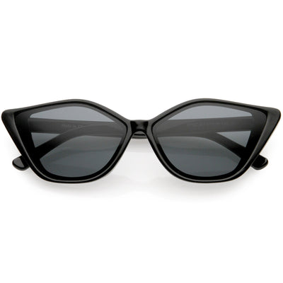 Modern Classy Thin Bezel Flat Lens Cat Eye Sunglasses D061