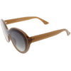 Elegant Oversize Retro Shield Neutral Colored Lens Oval Sunglasses D067