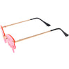 Oozing Melting Effect Color Tinted Lens Oval Rimless Drip Sunglasses D072
