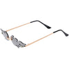 Bold Fire Flaming Shape Mirrored Lens Rimless Flames Sunglasses D081