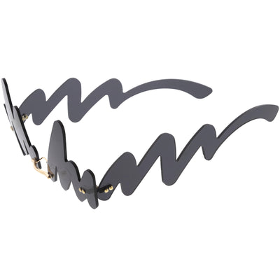 Mod Chunky 90s Inspired Full Rimless Signature Sunglasses D082