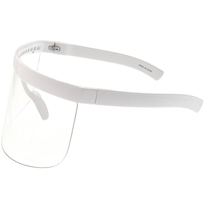 Futuristic Oversize Safety PPE Shield Blue Light Clear Lens Protection Visor D092