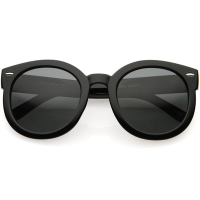 Polarized Retro Inspired High Fashion Oversize Round Sunglasses D094