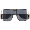 Premium High Fashion Rimless 5-Panel Color Lens Shield Sunglasses D095