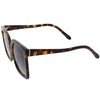 Elegant Neutral Colored Flat Lens Square Oversize Sunglasses D099