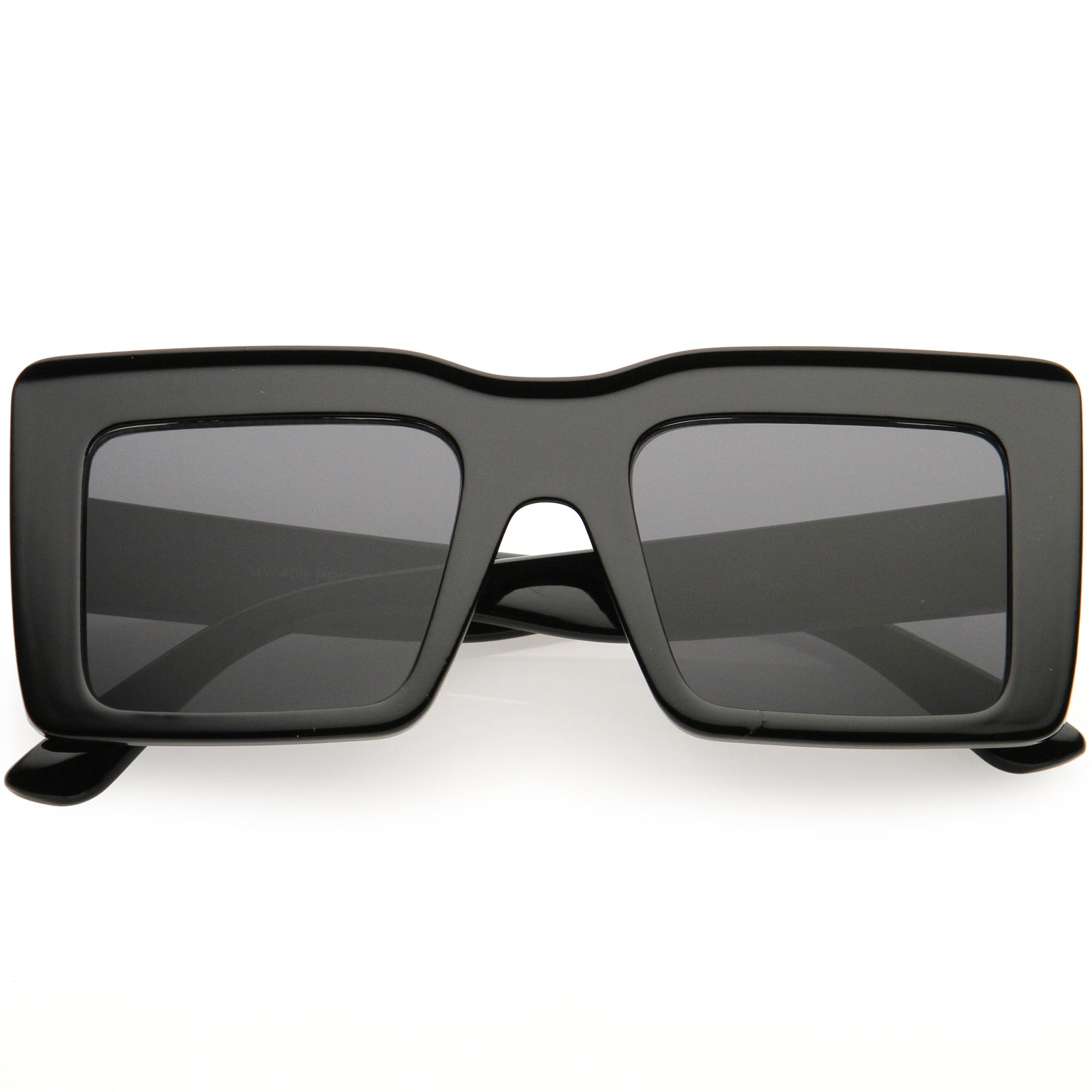 High Fashion Thick Rimmed Neutral Colored Square Sunglasses D102